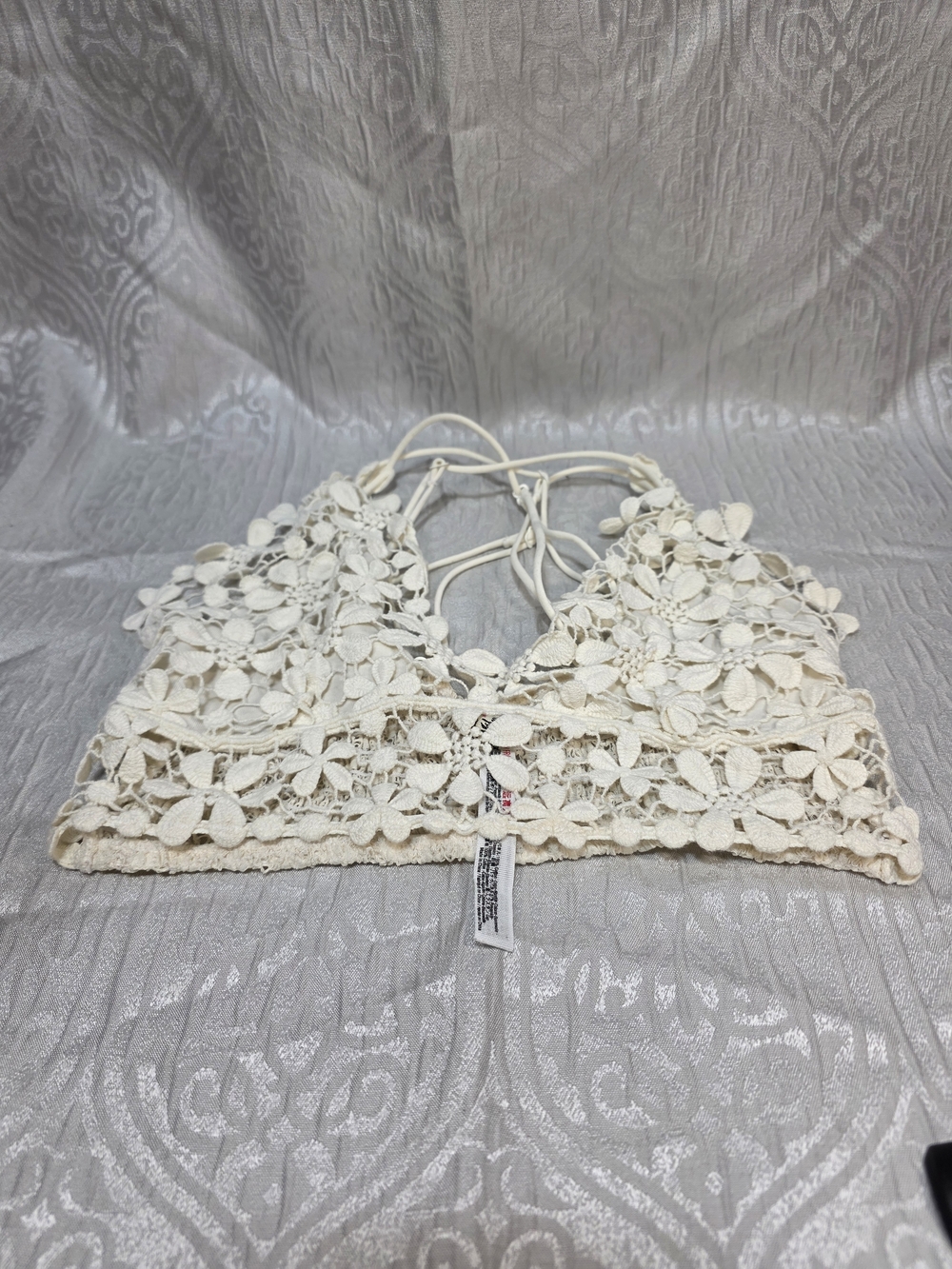 Ivory Crochet Floral Bralette